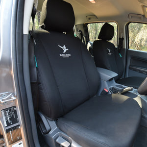 Black Duck Seat Covers Nissan Navara D23 NP300 RX, ST & ST-X Dual Cab (Series 1 and 2) - 15-17