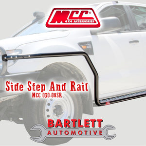 Ford Everest 16 10/15-Present - MCC 4x4 Side Steps & Side Rails (Dual Cab Only)